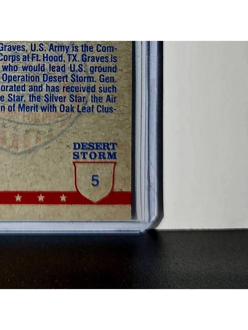 General Richard G. Graves 1991 Topps Desert Storm #5 Card - Picture 10 of 10